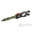 Нож SARGAN Сталкер-стропорез Z1 - покрытие зеленый камуфляж