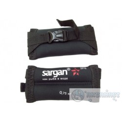  Груза ножные мягкие SARGAN Донгуз 0,75 кг, 2мм, неопрен-нейлон черный, баласт-Pb.